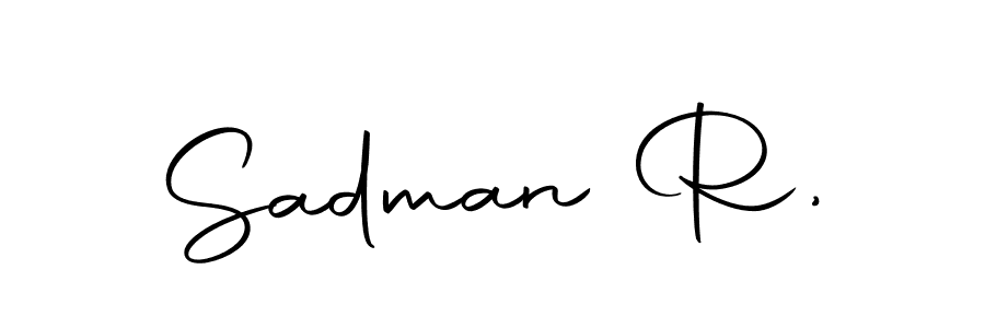 Autography-DOLnW is a professional signature style that is perfect for those who want to add a touch of class to their signature. It is also a great choice for those who want to make their signature more unique. Get Sadman R, name to fancy signature for free. Sadman R, signature style 10 images and pictures png