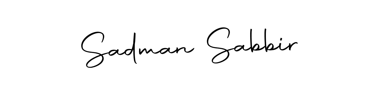 How to make Sadman Sabbir name signature. Use Autography-DOLnW style for creating short signs online. This is the latest handwritten sign. Sadman Sabbir signature style 10 images and pictures png