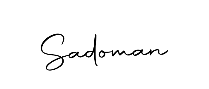 Make a beautiful signature design for name Sadoman. With this signature (Autography-DOLnW) style, you can create a handwritten signature for free. Sadoman signature style 10 images and pictures png
