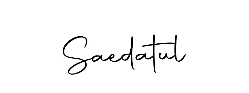 Create a beautiful signature design for name Saedatul. With this signature (Autography-DOLnW) fonts, you can make a handwritten signature for free. Saedatul signature style 10 images and pictures png