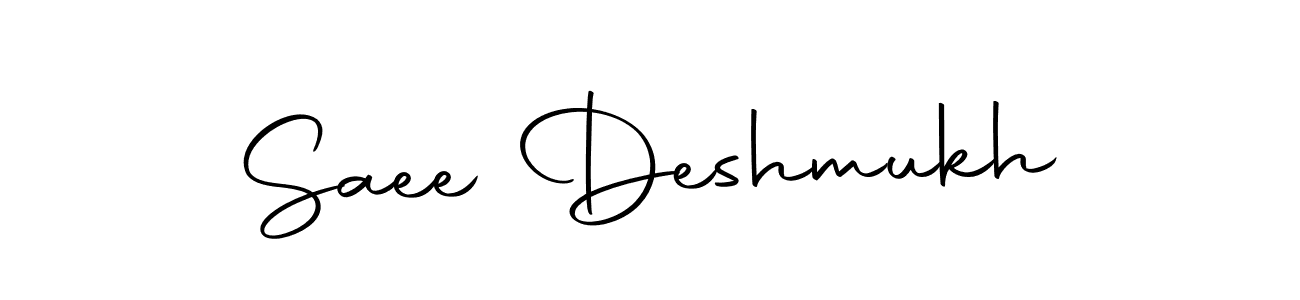 Create a beautiful signature design for name Saee Deshmukh. With this signature (Autography-DOLnW) fonts, you can make a handwritten signature for free. Saee Deshmukh signature style 10 images and pictures png