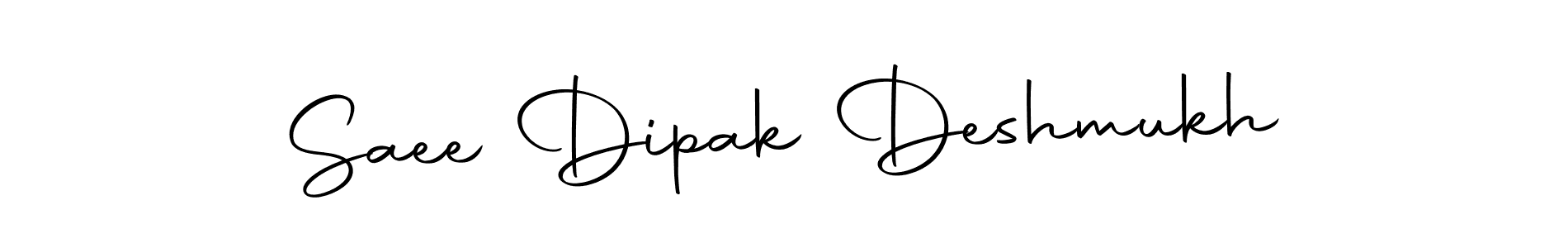 Similarly Autography-DOLnW is the best handwritten signature design. Signature creator online .You can use it as an online autograph creator for name Saee Dipak Deshmukh. Saee Dipak Deshmukh signature style 10 images and pictures png