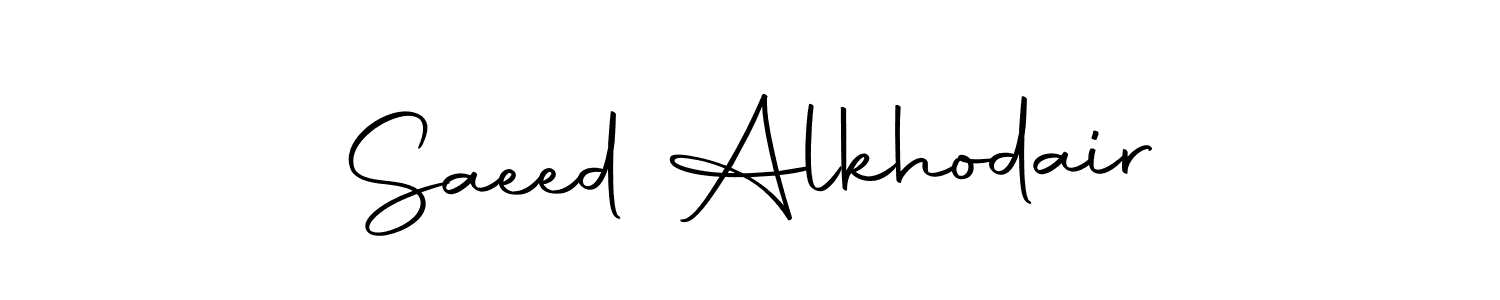 Use a signature maker to create a handwritten signature online. With this signature software, you can design (Autography-DOLnW) your own signature for name Saeed Alkhodair. Saeed Alkhodair signature style 10 images and pictures png