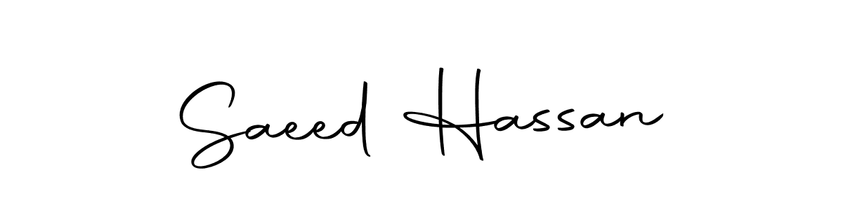 Make a short Saeed Hassan signature style. Manage your documents anywhere anytime using Autography-DOLnW. Create and add eSignatures, submit forms, share and send files easily. Saeed Hassan signature style 10 images and pictures png