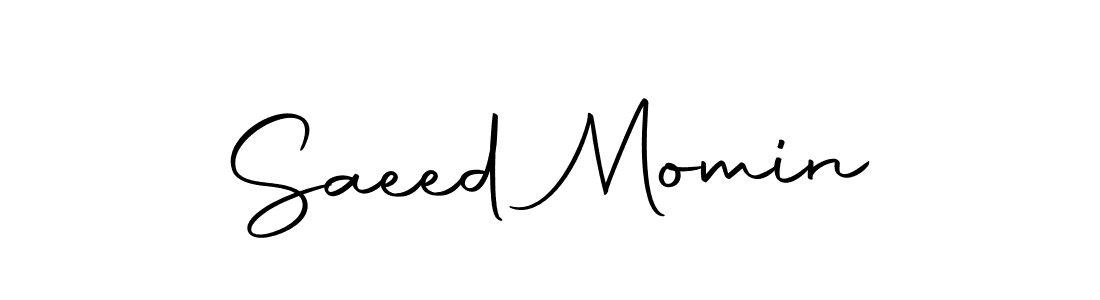 Create a beautiful signature design for name Saeed Momin. With this signature (Autography-DOLnW) fonts, you can make a handwritten signature for free. Saeed Momin signature style 10 images and pictures png