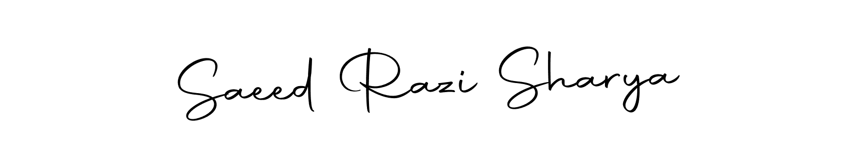 How to make Saeed Razi Sharya signature? Autography-DOLnW is a professional autograph style. Create handwritten signature for Saeed Razi Sharya name. Saeed Razi Sharya signature style 10 images and pictures png