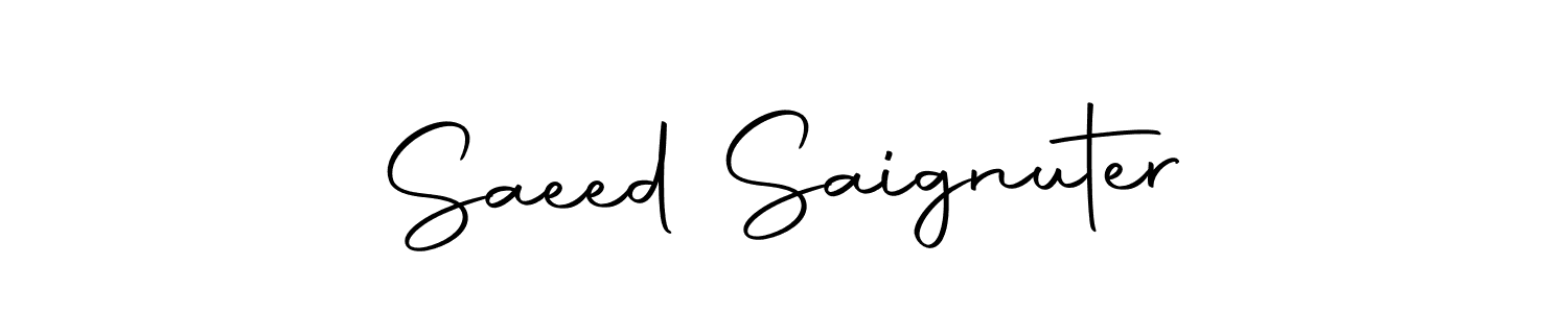 Create a beautiful signature design for name Saeed Saignuter. With this signature (Autography-DOLnW) fonts, you can make a handwritten signature for free. Saeed Saignuter signature style 10 images and pictures png