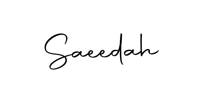 Design your own signature with our free online signature maker. With this signature software, you can create a handwritten (Autography-DOLnW) signature for name Saeedah. Saeedah signature style 10 images and pictures png