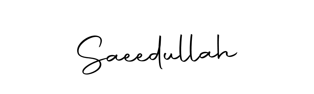Design your own signature with our free online signature maker. With this signature software, you can create a handwritten (Autography-DOLnW) signature for name Saeedullah. Saeedullah signature style 10 images and pictures png