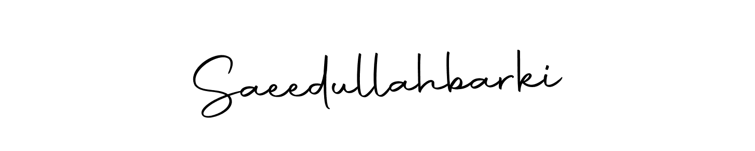 It looks lik you need a new signature style for name Saeedullahbarki. Design unique handwritten (Autography-DOLnW) signature with our free signature maker in just a few clicks. Saeedullahbarki signature style 10 images and pictures png