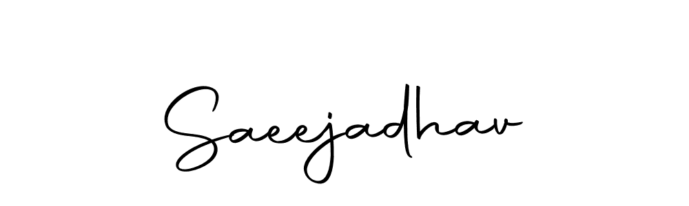 How to make Saeejadhav name signature. Use Autography-DOLnW style for creating short signs online. This is the latest handwritten sign. Saeejadhav signature style 10 images and pictures png