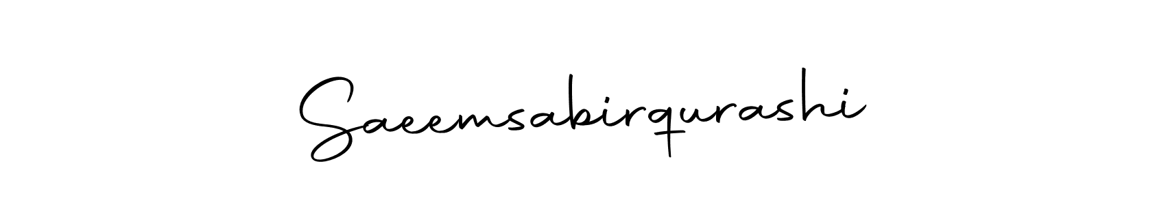 The best way (Autography-DOLnW) to make a short signature is to pick only two or three words in your name. The name Saeemsabirqurashi include a total of six letters. For converting this name. Saeemsabirqurashi signature style 10 images and pictures png