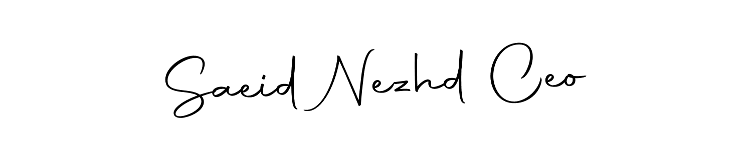 It looks lik you need a new signature style for name Saeid Nezhd Ceo. Design unique handwritten (Autography-DOLnW) signature with our free signature maker in just a few clicks. Saeid Nezhd Ceo signature style 10 images and pictures png