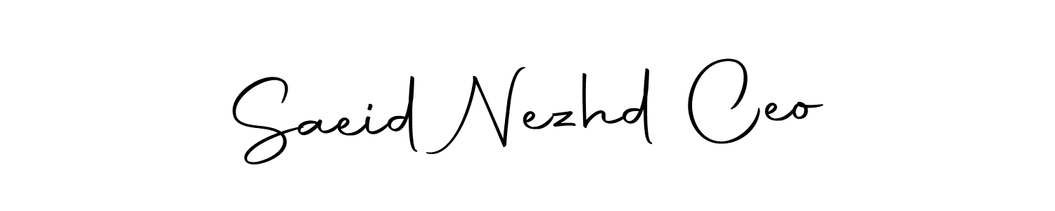 if you are searching for the best signature style for your name Saeid Nezhd Ceo. so please give up your signature search. here we have designed multiple signature styles  using Autography-DOLnW. Saeid Nezhd Ceo signature style 10 images and pictures png