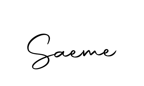 Use a signature maker to create a handwritten signature online. With this signature software, you can design (Autography-DOLnW) your own signature for name Saeme. Saeme signature style 10 images and pictures png