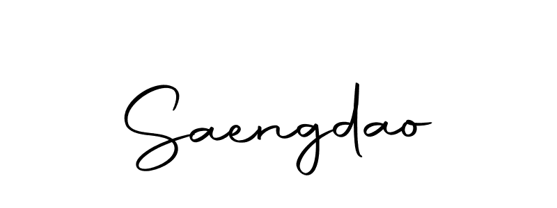 Design your own signature with our free online signature maker. With this signature software, you can create a handwritten (Autography-DOLnW) signature for name Saengdao. Saengdao signature style 10 images and pictures png