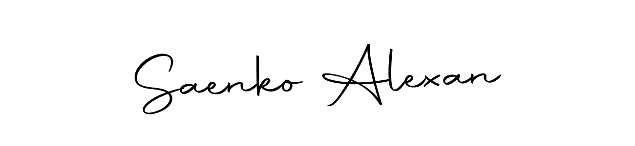 if you are searching for the best signature style for your name Saenko Alexan. so please give up your signature search. here we have designed multiple signature styles  using Autography-DOLnW. Saenko Alexan signature style 10 images and pictures png