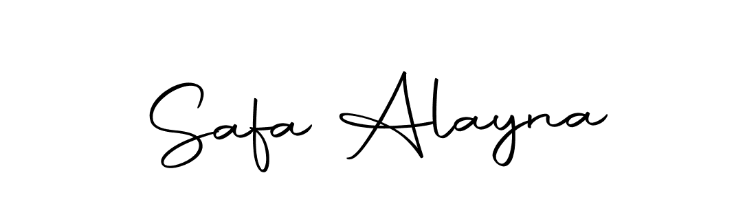 How to make Safa Alayna name signature. Use Autography-DOLnW style for creating short signs online. This is the latest handwritten sign. Safa Alayna signature style 10 images and pictures png