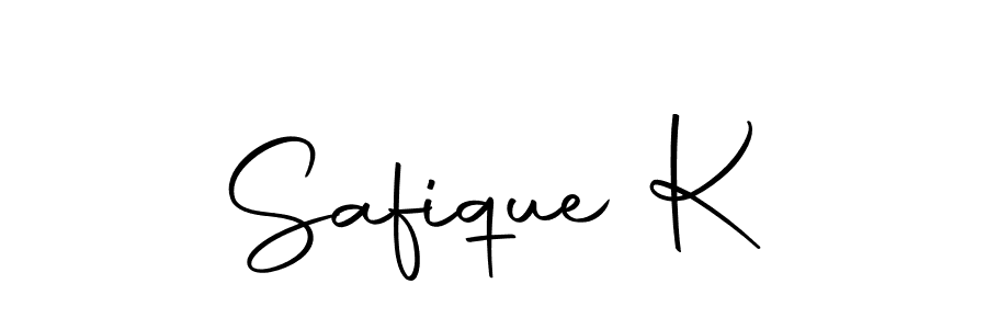 The best way (Autography-DOLnW) to make a short signature is to pick only two or three words in your name. The name Safique K include a total of six letters. For converting this name. Safique K signature style 10 images and pictures png