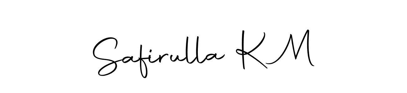 Safirulla K M stylish signature style. Best Handwritten Sign (Autography-DOLnW) for my name. Handwritten Signature Collection Ideas for my name Safirulla K M. Safirulla K M signature style 10 images and pictures png