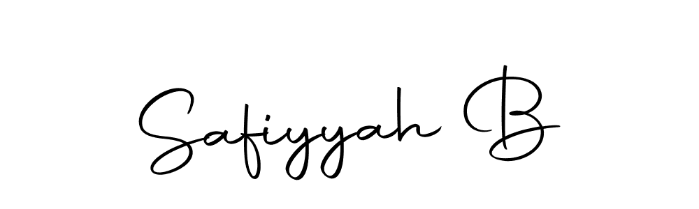 How to make Safiyyah B name signature. Use Autography-DOLnW style for creating short signs online. This is the latest handwritten sign. Safiyyah B signature style 10 images and pictures png