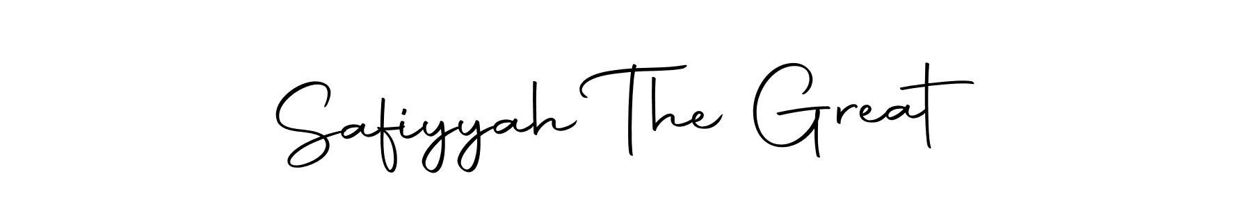 The best way (Autography-DOLnW) to make a short signature is to pick only two or three words in your name. The name Safiyyah The Great include a total of six letters. For converting this name. Safiyyah The Great signature style 10 images and pictures png