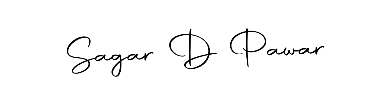 How to make Sagar D Pawar name signature. Use Autography-DOLnW style for creating short signs online. This is the latest handwritten sign. Sagar D Pawar signature style 10 images and pictures png