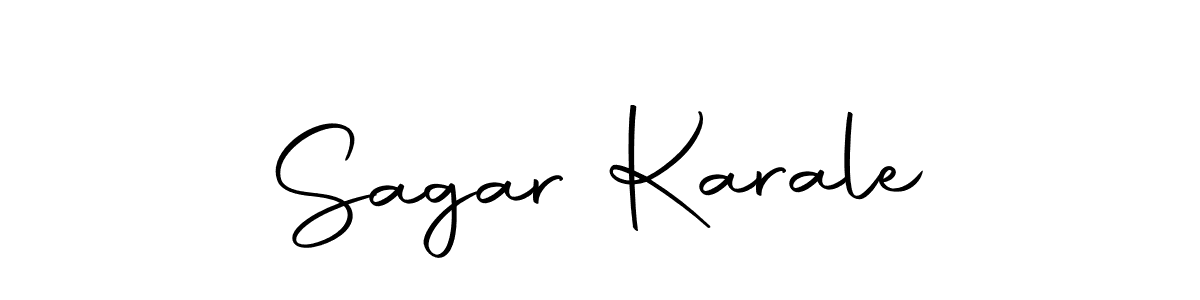 How to make Sagar Karale name signature. Use Autography-DOLnW style for creating short signs online. This is the latest handwritten sign. Sagar Karale signature style 10 images and pictures png