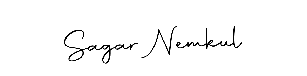 Use a signature maker to create a handwritten signature online. With this signature software, you can design (Autography-DOLnW) your own signature for name Sagar Nemkul. Sagar Nemkul signature style 10 images and pictures png