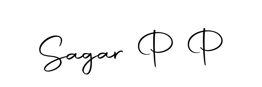 How to make Sagar P P name signature. Use Autography-DOLnW style for creating short signs online. This is the latest handwritten sign. Sagar P P signature style 10 images and pictures png