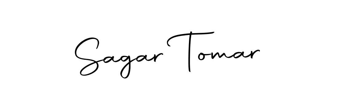 How to make Sagar Tomar name signature. Use Autography-DOLnW style for creating short signs online. This is the latest handwritten sign. Sagar Tomar signature style 10 images and pictures png