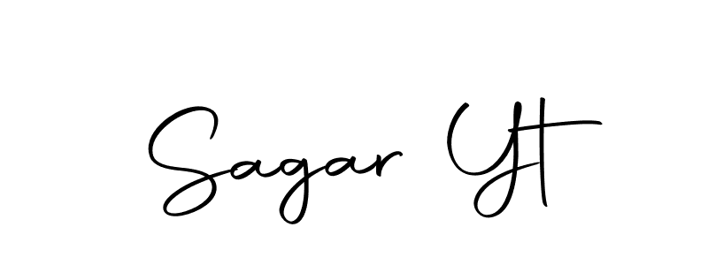 Autography-DOLnW is a professional signature style that is perfect for those who want to add a touch of class to their signature. It is also a great choice for those who want to make their signature more unique. Get Sagar Yt name to fancy signature for free. Sagar Yt signature style 10 images and pictures png