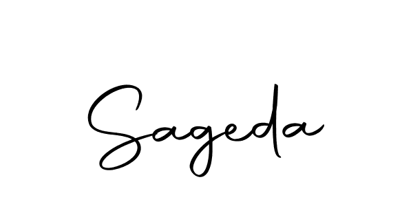 Make a beautiful signature design for name Sageda. Use this online signature maker to create a handwritten signature for free. Sageda signature style 10 images and pictures png