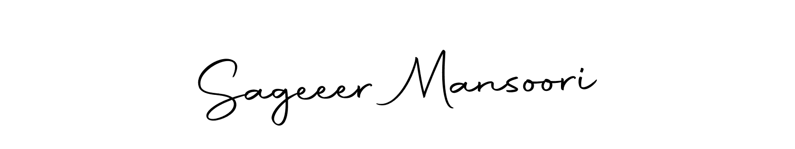 You can use this online signature creator to create a handwritten signature for the name Sageeer Mansoori. This is the best online autograph maker. Sageeer Mansoori signature style 10 images and pictures png