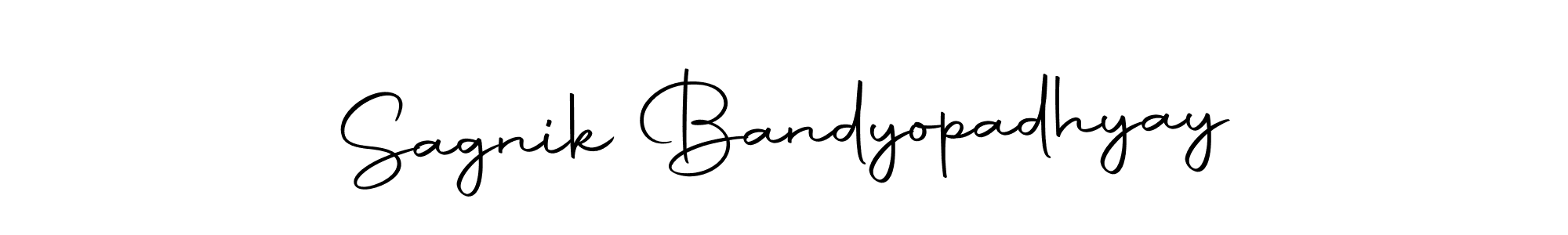 How to make Sagnik Bandyopadhyay name signature. Use Autography-DOLnW style for creating short signs online. This is the latest handwritten sign. Sagnik Bandyopadhyay signature style 10 images and pictures png