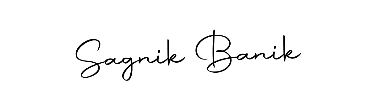 Create a beautiful signature design for name Sagnik Banik. With this signature (Autography-DOLnW) fonts, you can make a handwritten signature for free. Sagnik Banik signature style 10 images and pictures png