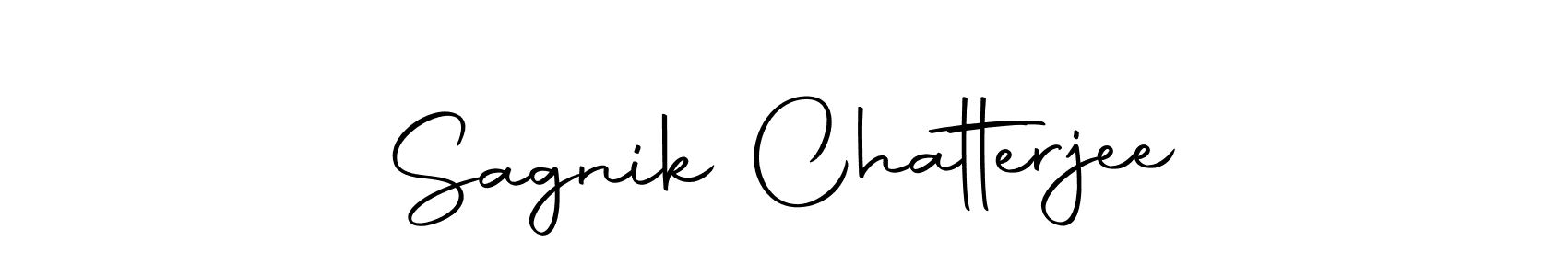 How to make Sagnik Chatterjee name signature. Use Autography-DOLnW style for creating short signs online. This is the latest handwritten sign. Sagnik Chatterjee signature style 10 images and pictures png