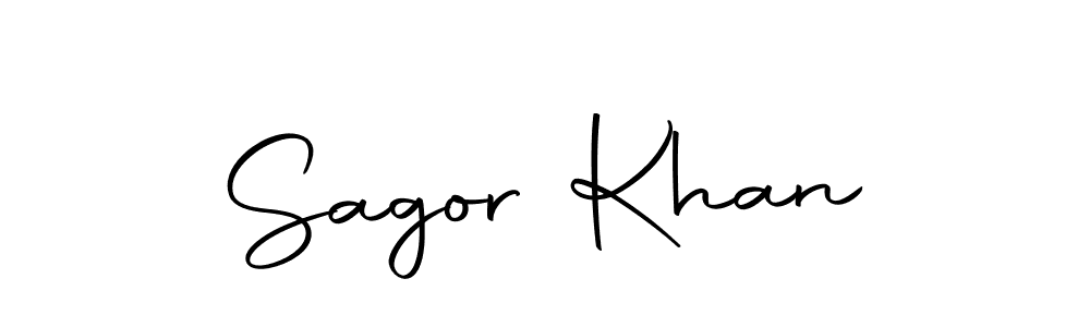 Design your own signature with our free online signature maker. With this signature software, you can create a handwritten (Autography-DOLnW) signature for name Sagor Khan. Sagor Khan signature style 10 images and pictures png