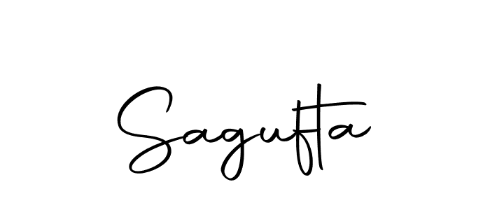 You should practise on your own different ways (Autography-DOLnW) to write your name (Sagufta) in signature. don't let someone else do it for you. Sagufta signature style 10 images and pictures png