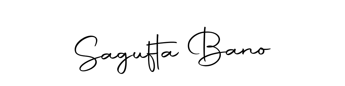 How to make Sagufta Bano name signature. Use Autography-DOLnW style for creating short signs online. This is the latest handwritten sign. Sagufta Bano signature style 10 images and pictures png