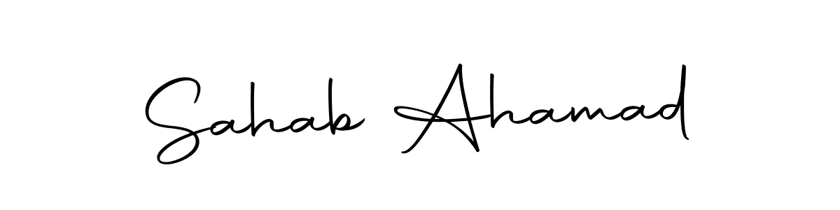 It looks lik you need a new signature style for name Sahab Ahamad. Design unique handwritten (Autography-DOLnW) signature with our free signature maker in just a few clicks. Sahab Ahamad signature style 10 images and pictures png