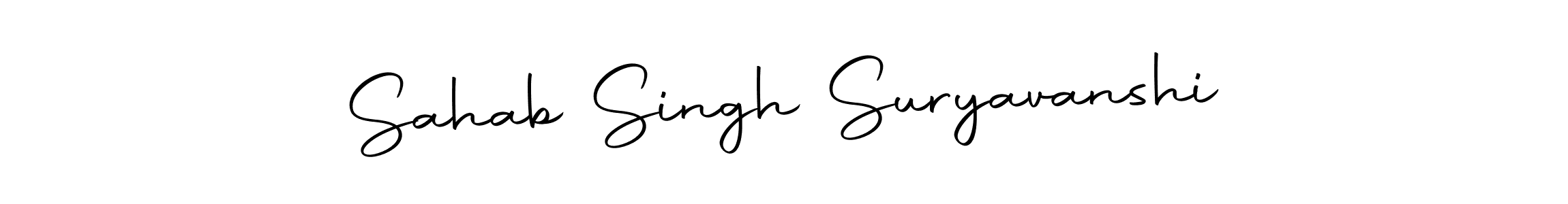 How to make Sahab Singh Suryavanshi name signature. Use Autography-DOLnW style for creating short signs online. This is the latest handwritten sign. Sahab Singh Suryavanshi signature style 10 images and pictures png