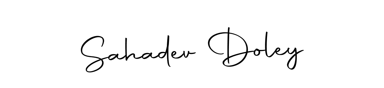 You should practise on your own different ways (Autography-DOLnW) to write your name (Sahadev Doley) in signature. don't let someone else do it for you. Sahadev Doley signature style 10 images and pictures png