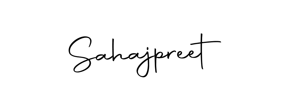 Use a signature maker to create a handwritten signature online. With this signature software, you can design (Autography-DOLnW) your own signature for name Sahajpreet. Sahajpreet signature style 10 images and pictures png