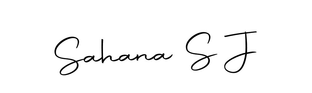 Create a beautiful signature design for name Sahana S J. With this signature (Autography-DOLnW) fonts, you can make a handwritten signature for free. Sahana S J signature style 10 images and pictures png