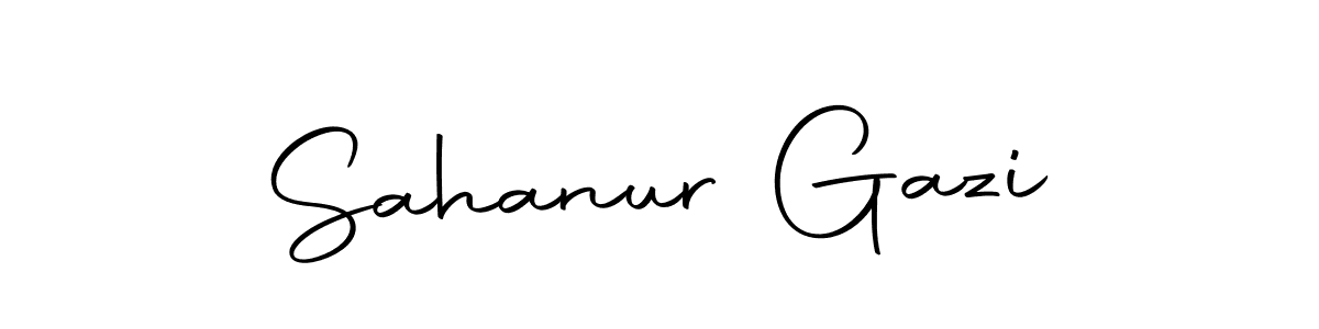 The best way (Autography-DOLnW) to make a short signature is to pick only two or three words in your name. The name Sahanur Gazi include a total of six letters. For converting this name. Sahanur Gazi signature style 10 images and pictures png