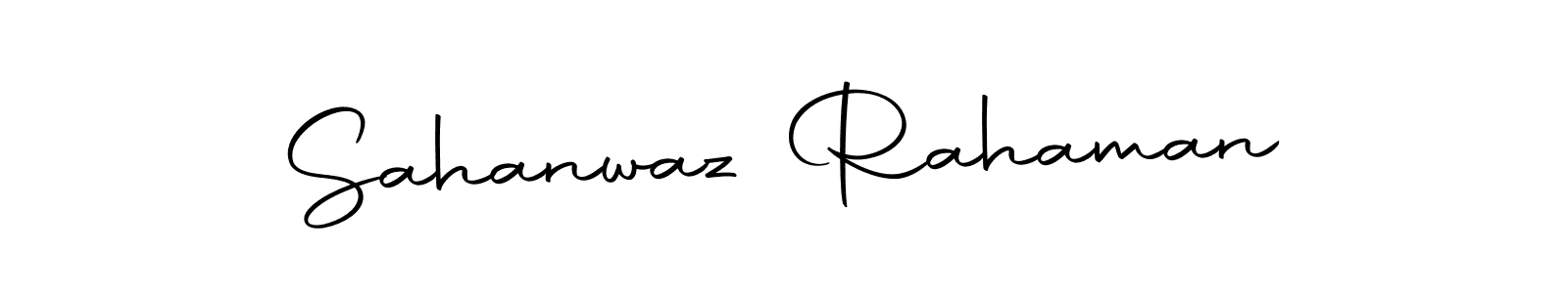 Create a beautiful signature design for name Sahanwaz Rahaman. With this signature (Autography-DOLnW) fonts, you can make a handwritten signature for free. Sahanwaz Rahaman signature style 10 images and pictures png