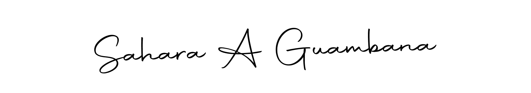 Create a beautiful signature design for name Sahara A Guambana. With this signature (Autography-DOLnW) fonts, you can make a handwritten signature for free. Sahara A Guambana signature style 10 images and pictures png