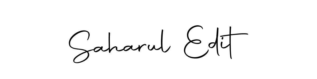 You can use this online signature creator to create a handwritten signature for the name Saharul Edit. This is the best online autograph maker. Saharul Edit signature style 10 images and pictures png