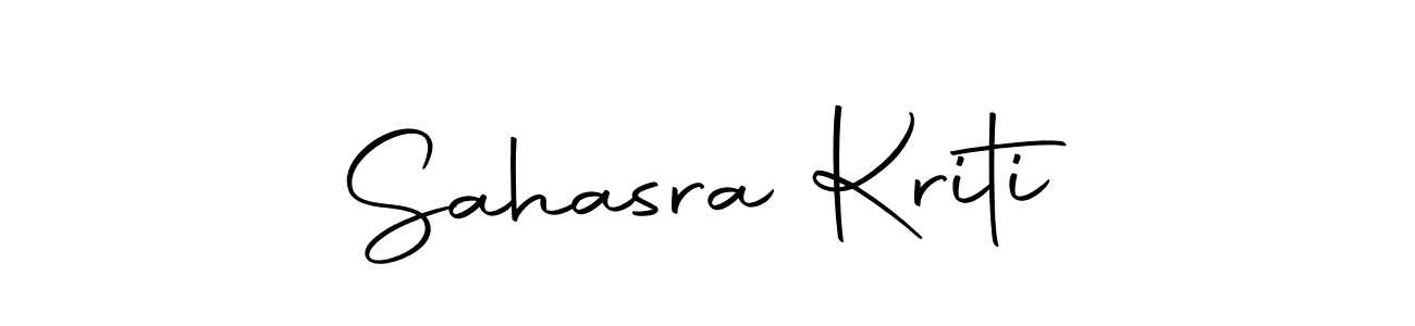 if you are searching for the best signature style for your name Sahasra Kriti. so please give up your signature search. here we have designed multiple signature styles  using Autography-DOLnW. Sahasra Kriti signature style 10 images and pictures png